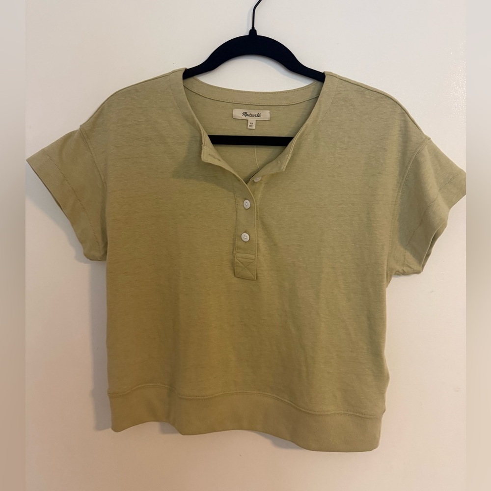 Madewell Sonoma Boxy Henley top. NWT